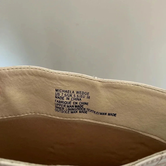 Just Fab Michaela wedge plateform snakeskin boots size 7.5 - Picture 6 of 8